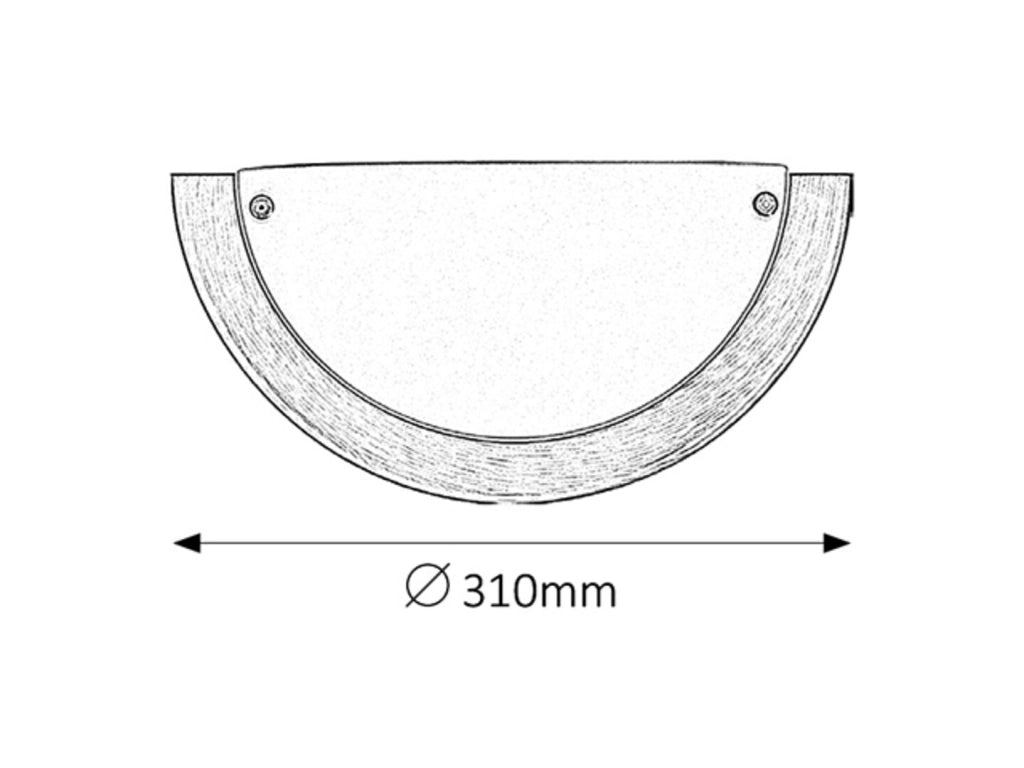 Applique Rabalux Ufo marrone E27 31cm metallo vetro 5263