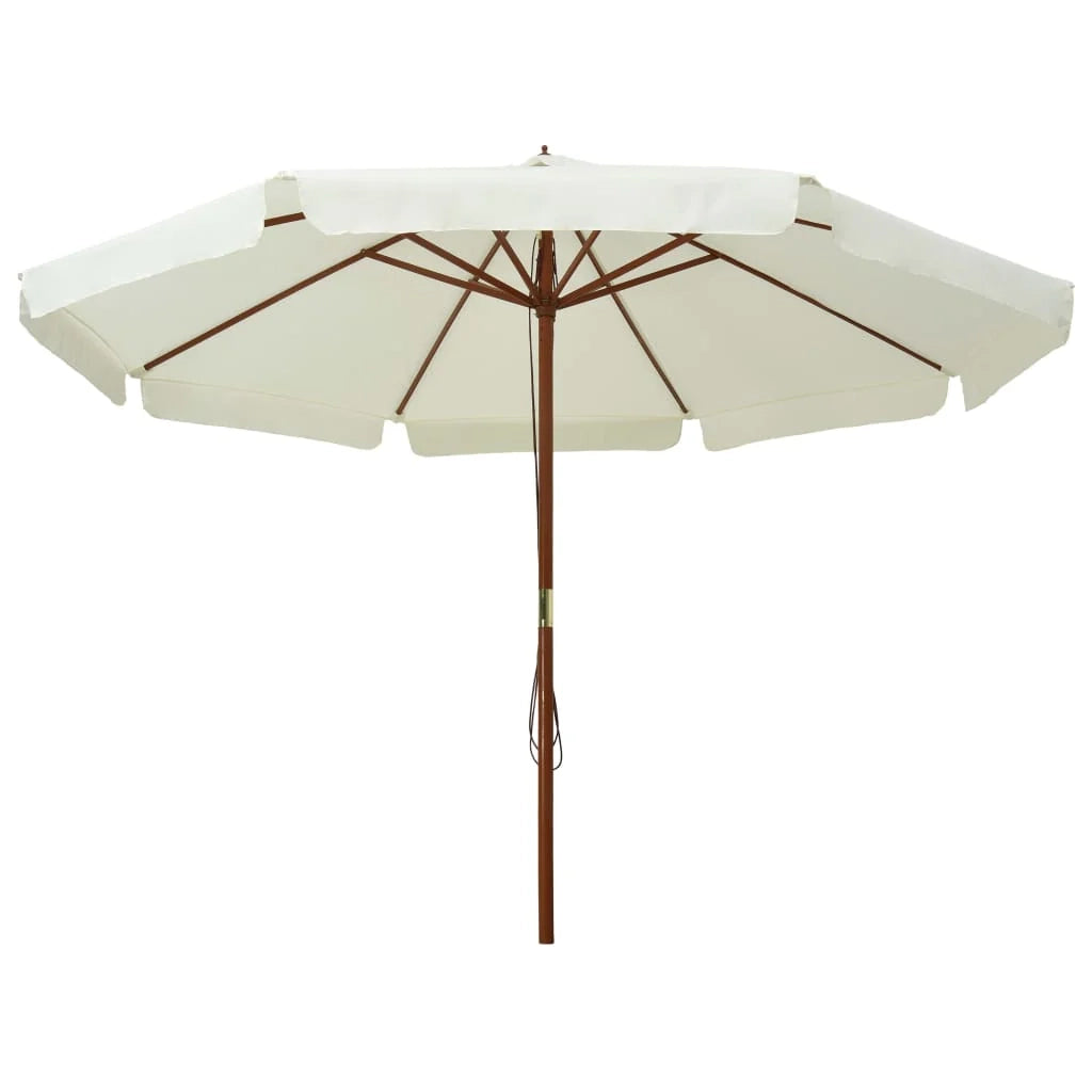 Ombrellone con palo in legno 330 cm bianco sabbia 02_0008120