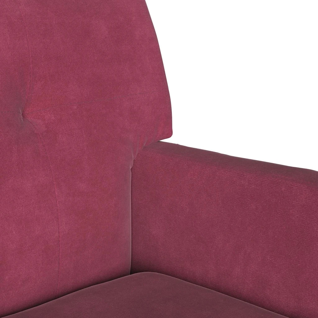Panca Chesterfield Rosso Vino 112 x 65,5 x 75 cm Velluto 42019290