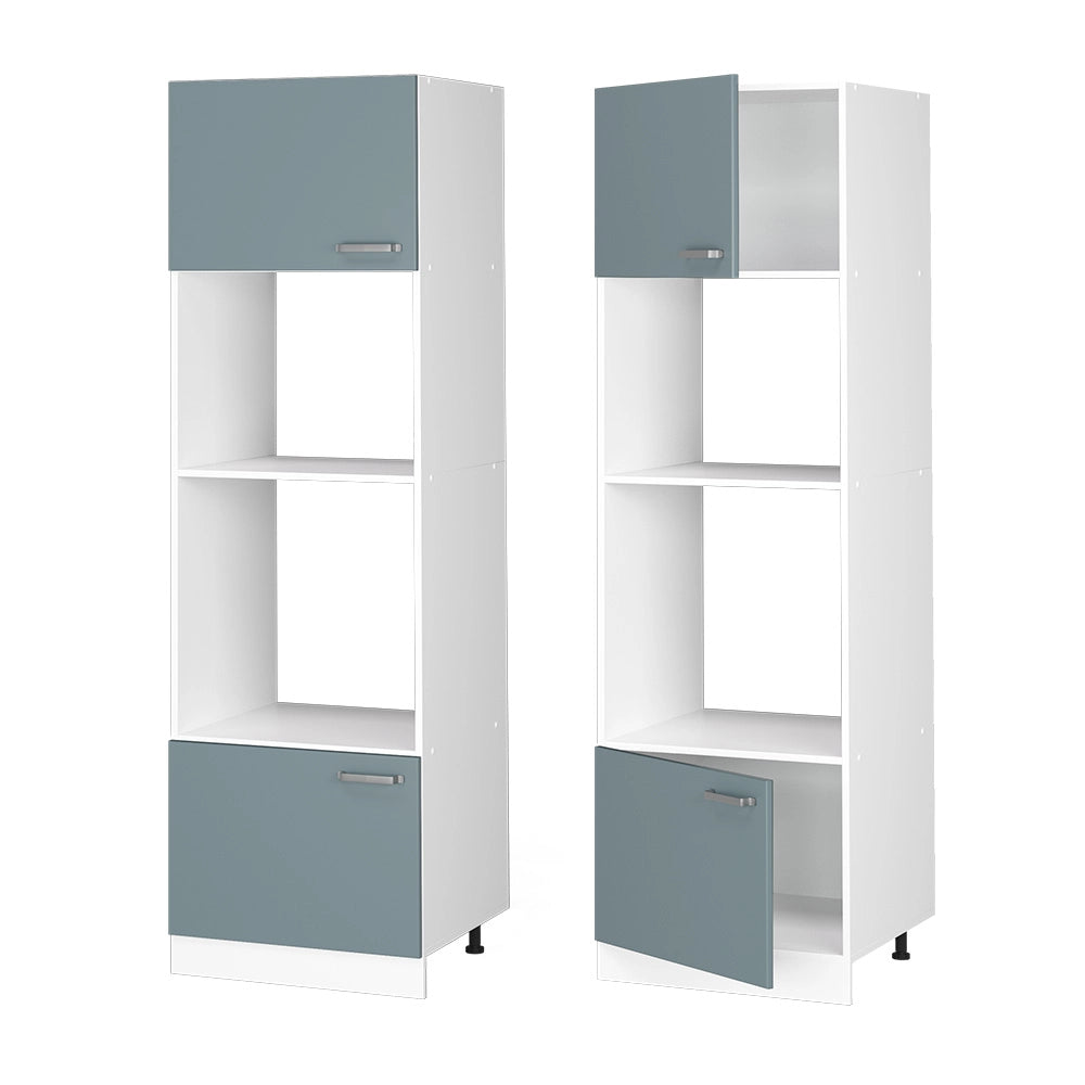 Vicco Dispensa universale Grigio-blu 60 cm con ripiani e ante a giorno