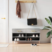 Panca Porta Scarpe-Sgabello-Panca Scarpiera Grigio Sonoma 102x35x55 cm Legno Multistrato 899147