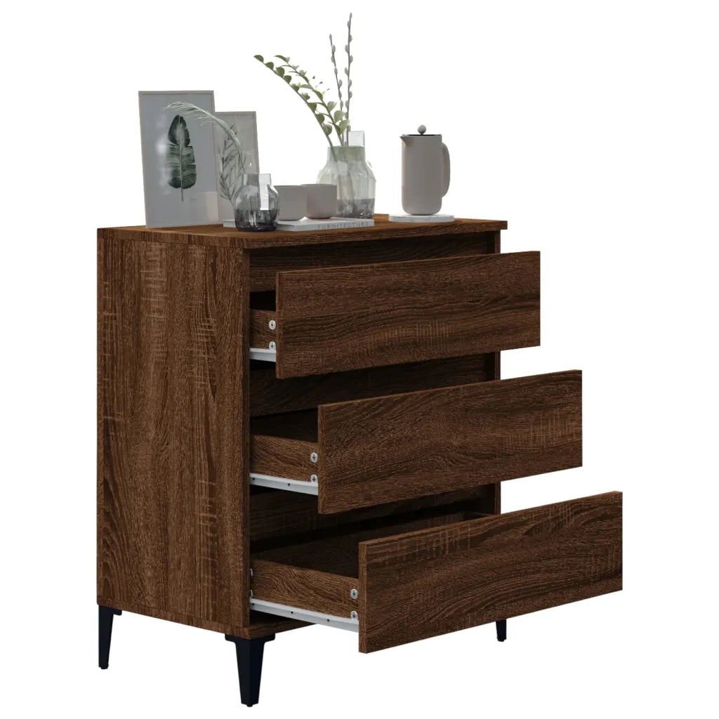 Credenza Rovere Marrone 60x35x70 cm in Legno Multistrato 823055