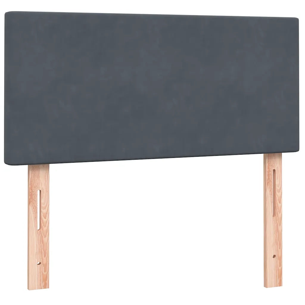 Giroletto a Molle con Materasso Grigio Scuro 80x210 cm Velluto 3317338