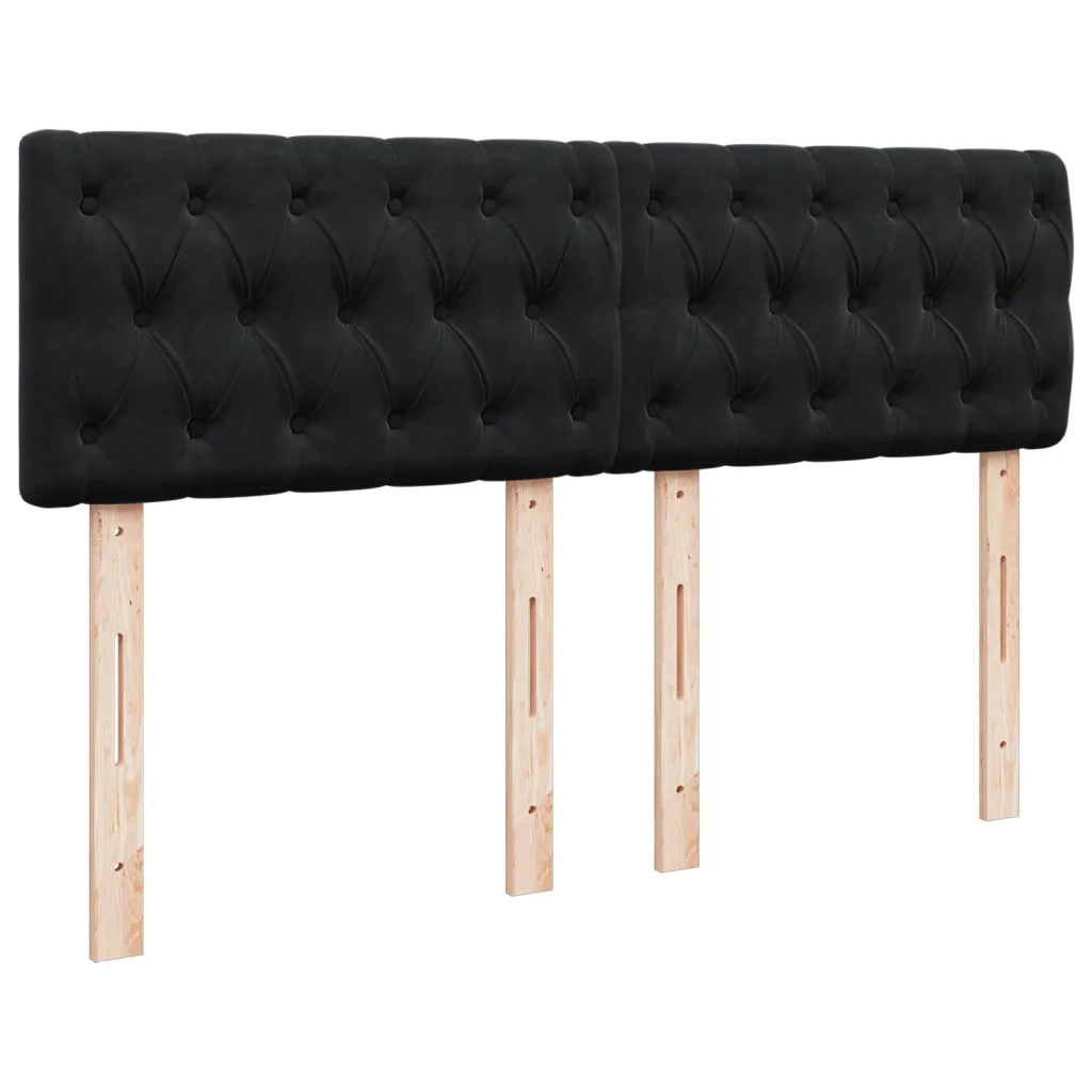 vidaXL Giroletto a Molle con Materasso Nero 140x190 cm in Velluto