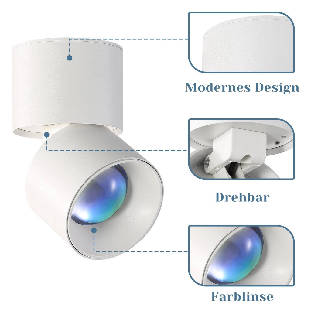 ZMH Faretto da soffitto LED bianchi 1 luce plafoniera design tramonto moderno per camera letto corridoio