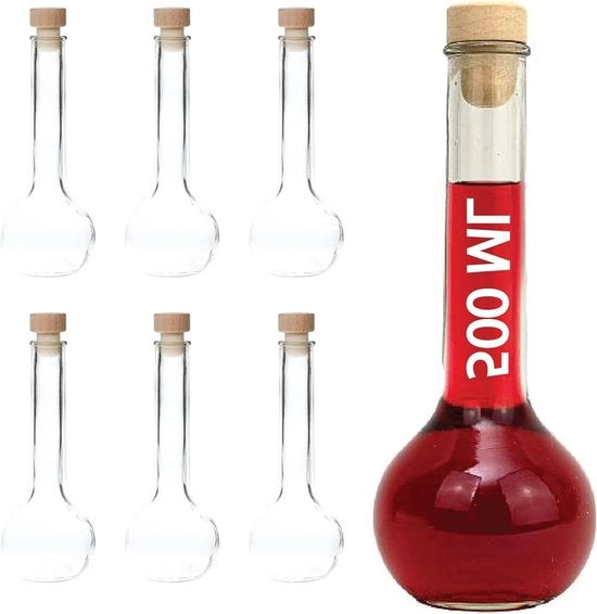 Stopperi trasparenti per bottiglie vuote 250-350-500-750 ml 1 litro - Bocchelli di chiusura riutilizzabili a tenuta stagna - adatti a Sloe Gin, aceto di vino, birra, sidro, soda, vodka, acqua