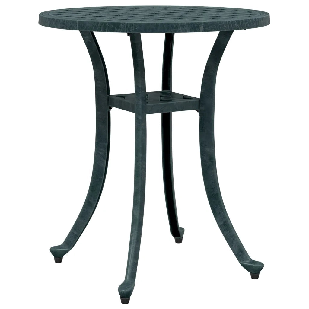 vidaXL Tavolo da Giardino Verde Ø48x53 cm in Alluminio Pressofuso