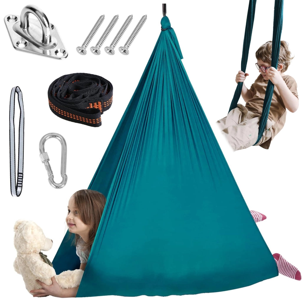 Amaca altalena elastica per bambini 240 x 150 cm