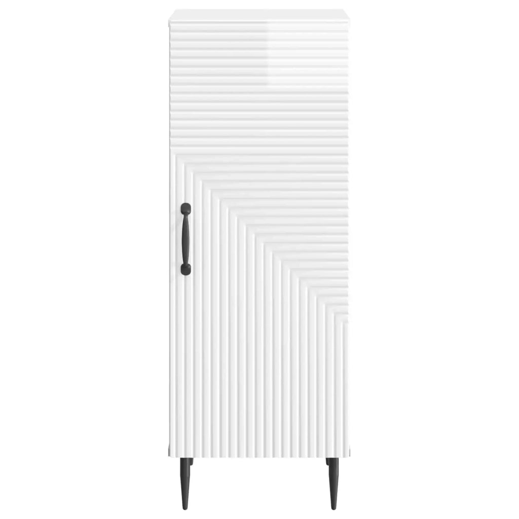 Credenza Bianco Lucido 33 x 34,5 x 89,5 cm Legno ingegnerizzato 894829