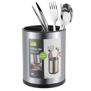 Trade Shop - Scolaposate In Acciaio Organizer Per Posate Contenitore Rotondo Portautensili Da Cucina -