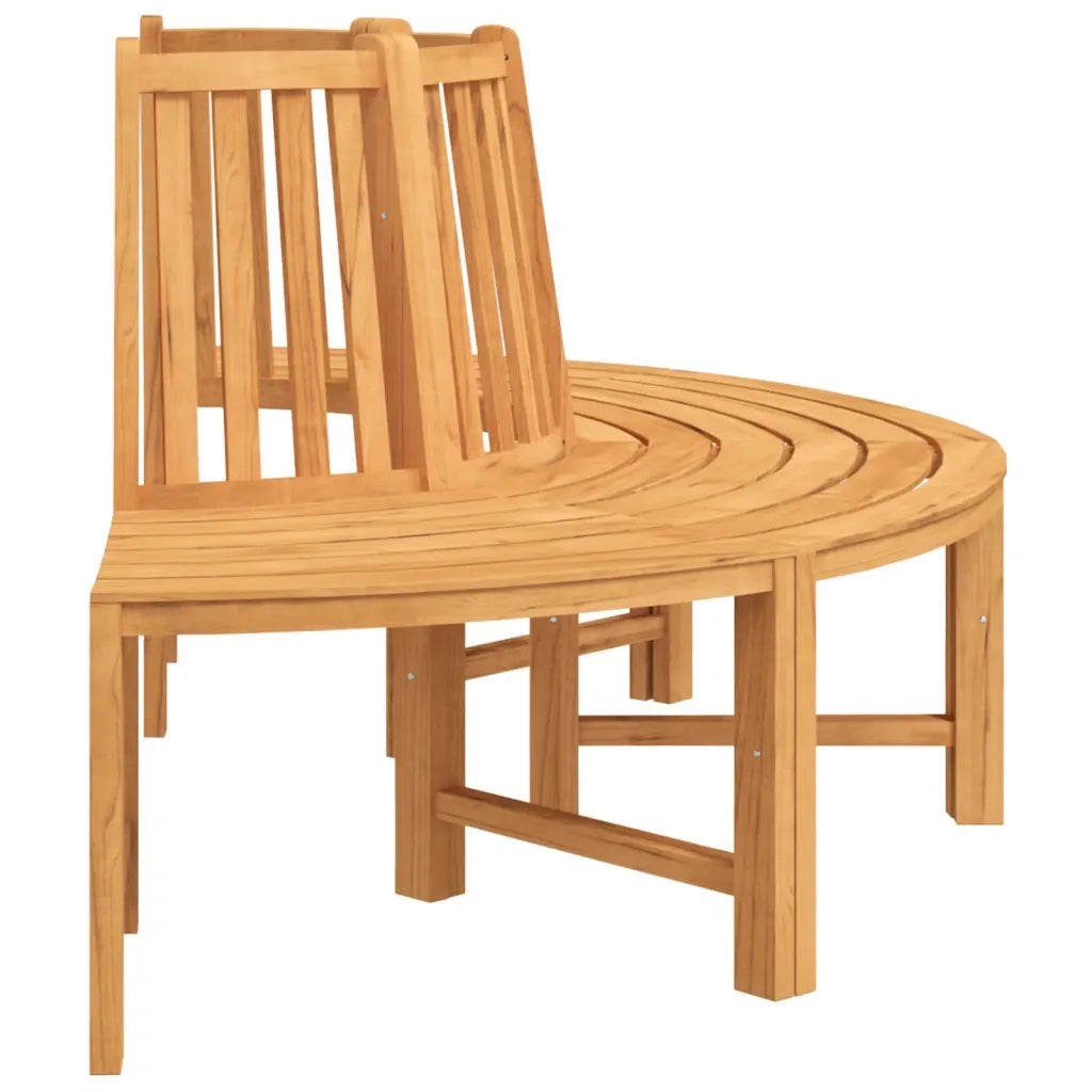 Panca per Albero Semi Circolare Ø201 cm Legno Massello di Teak 364405