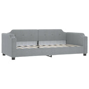 Letto singolo | Letto per adulti | Letto da Giorno Grigio Chiaro 100x200 cm in Tessuto