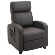 Easycomfort Poltrona Relax Massaggiante con Telecomando e 8 Programmi, Reclinazione e Poggiapiedi, 68x88x98cm, Marrone
