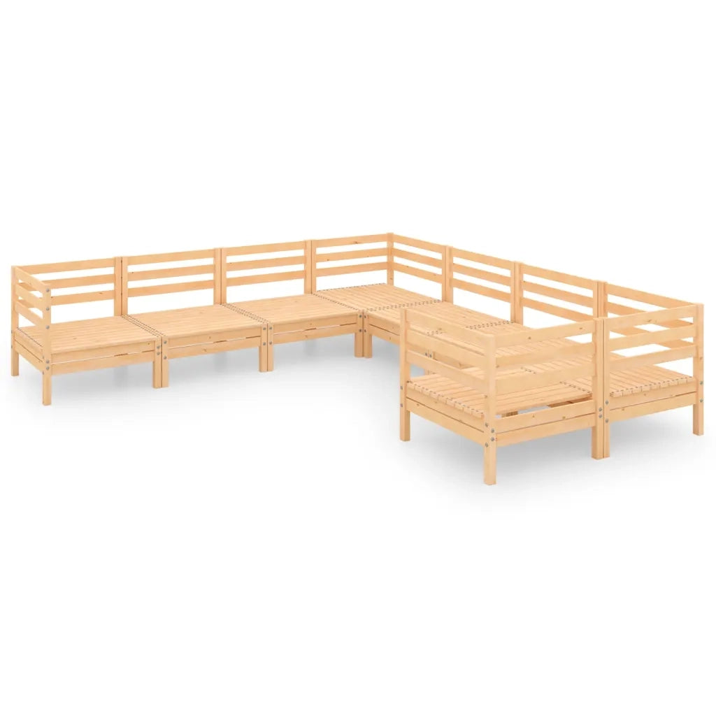 Set Divani da Giardino 8 pz in Legno Massello di Pino cod mxl 44287