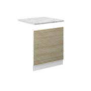 Pannello frontale Fame-Line Pannello in quercia/Bianco 60 cm, PL Marmo Vicco