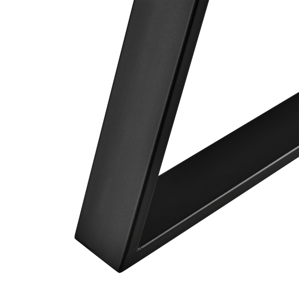 Set di 2 Gambe in Acciaio per Mobili Fai da Te - Altezza 72 cm - Trapezoidale incl. Feltrini - Nero [en.casa]