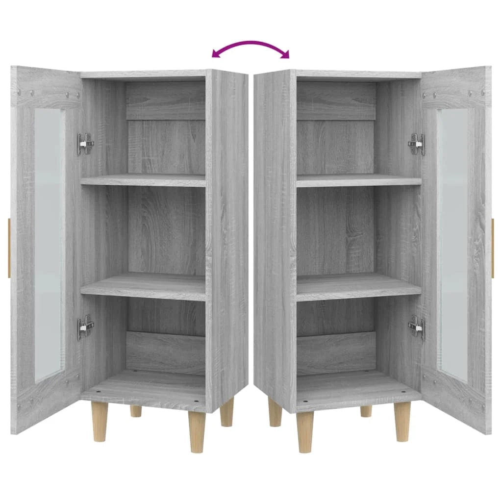Buffet credenza cassettiera armadio mobile contenitore organizer cucina soggiorno Sonoma 34,5 x 34 x 90 cm legno ingegnerizzato grigio 02_0036317
