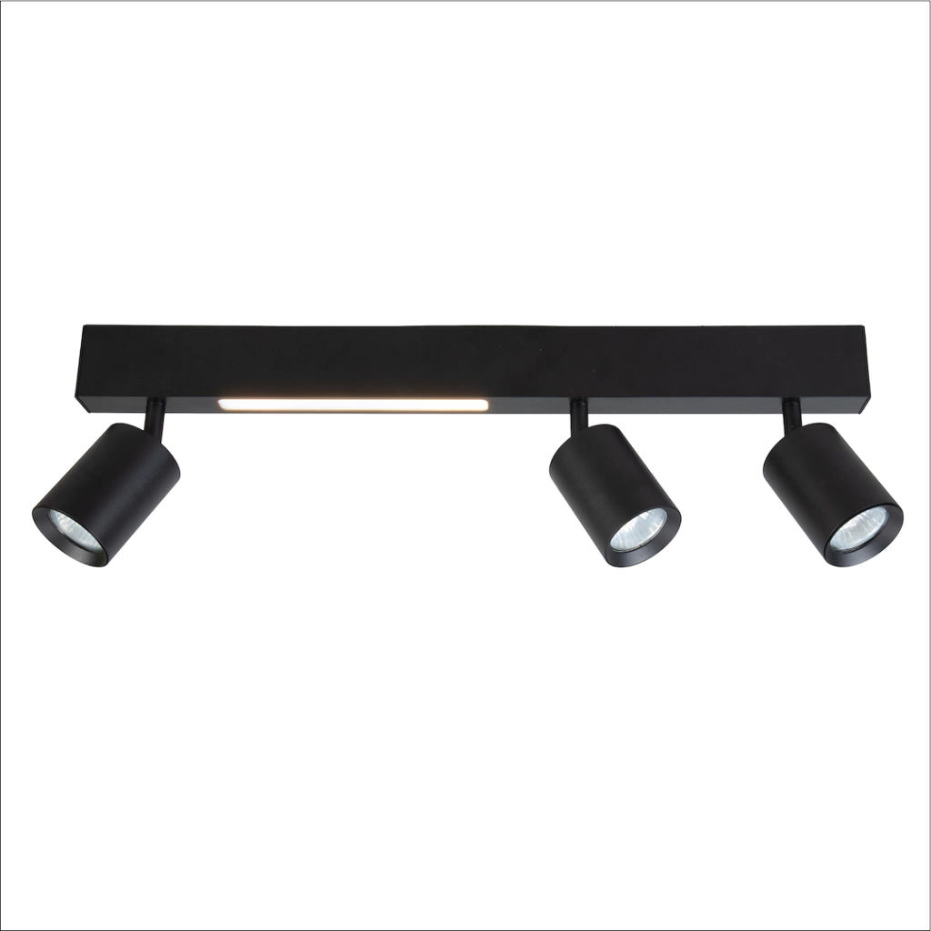 Faretto soffitto moderno 4 luci nero CCT LED 5W Milagro