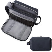Toilette per uomo, toilette da viaggio, borsa cosmetici con chiusura a zip doppia, grande capacità di stoccaggio, 5L - blu