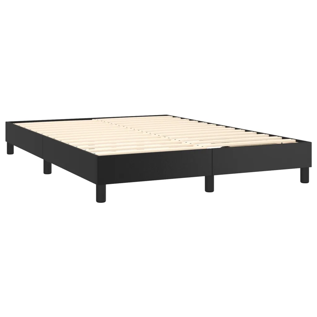 Giroletto a Molle con Materasso e LED Nero 140x190cm Similpelle 3134159