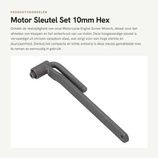 Chiave Multitool per Motocicli - Chiave Universale - Connettore a 6/4 Facce - Fissa in Acciaio di Cromo Vanadio - Compatta e Leggera - Ideale per Manutenzione