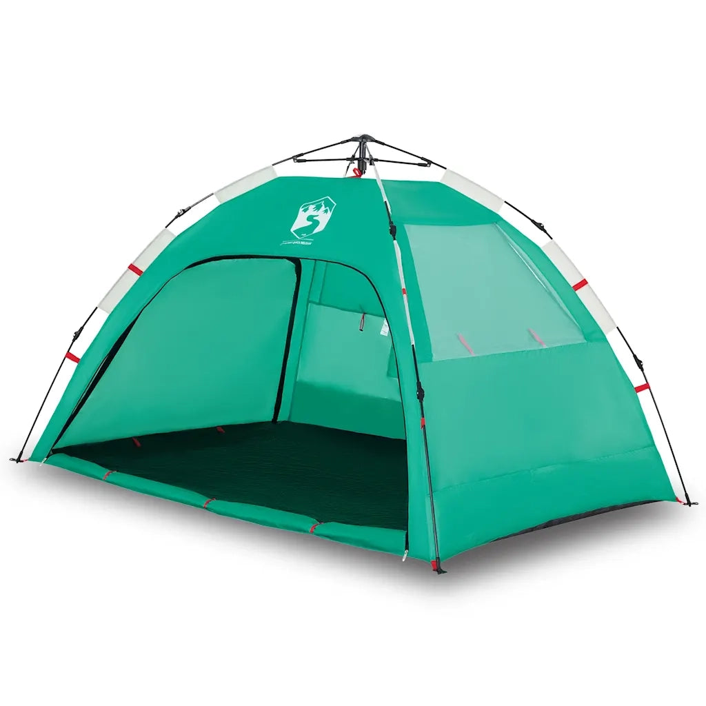 Tenda da Spiaggia 2 Persone-Tenda da campeggio Verde Rilascio Rapido Impermeabile 981390