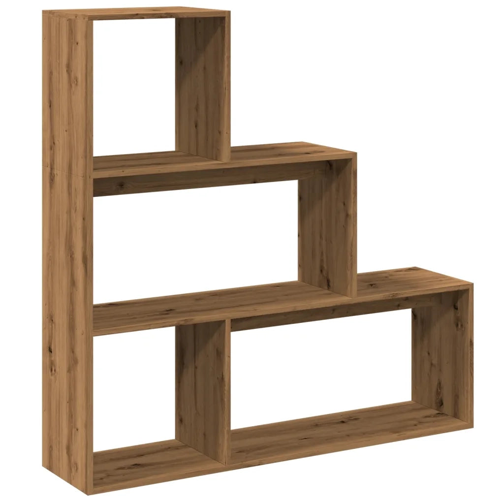 Libreria 3Ripiani Rovere Artigianale 123x29x123cm in Truciolato 857993