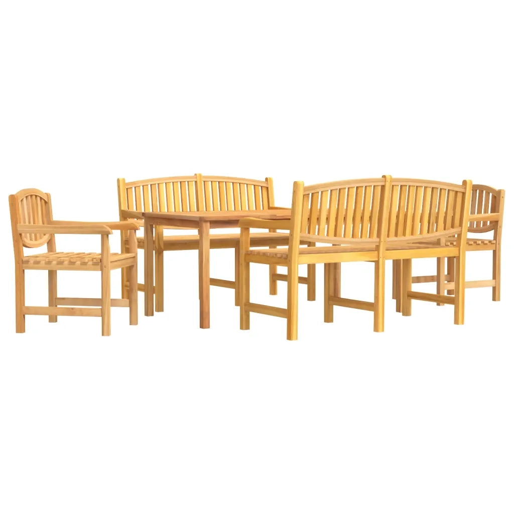 Set da Pranzo per Giardino 5 pz in Legno Massello di Teakcod mxl 69712