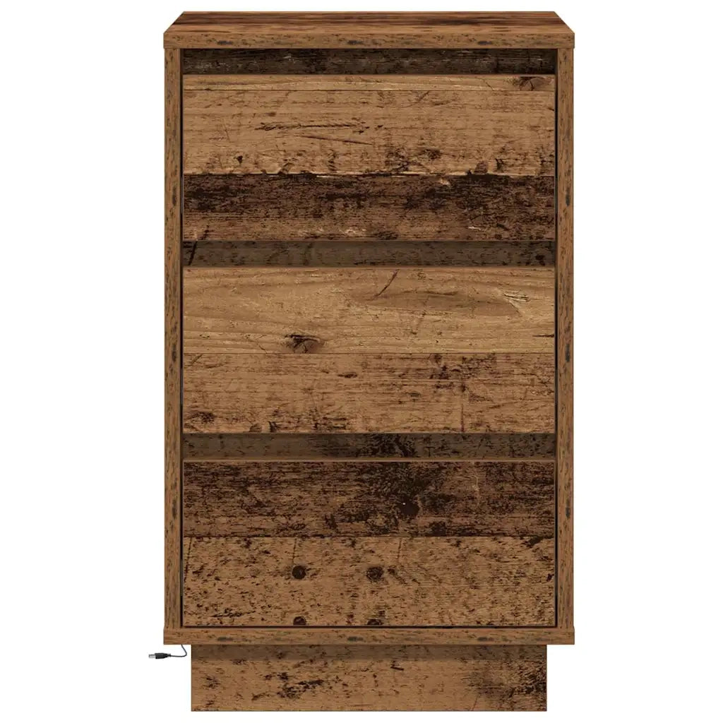 Comodino | Armadio da Notte | Mobiletto da notte con cassetto Legno vecchio 39 x 34,5 x 65 cm