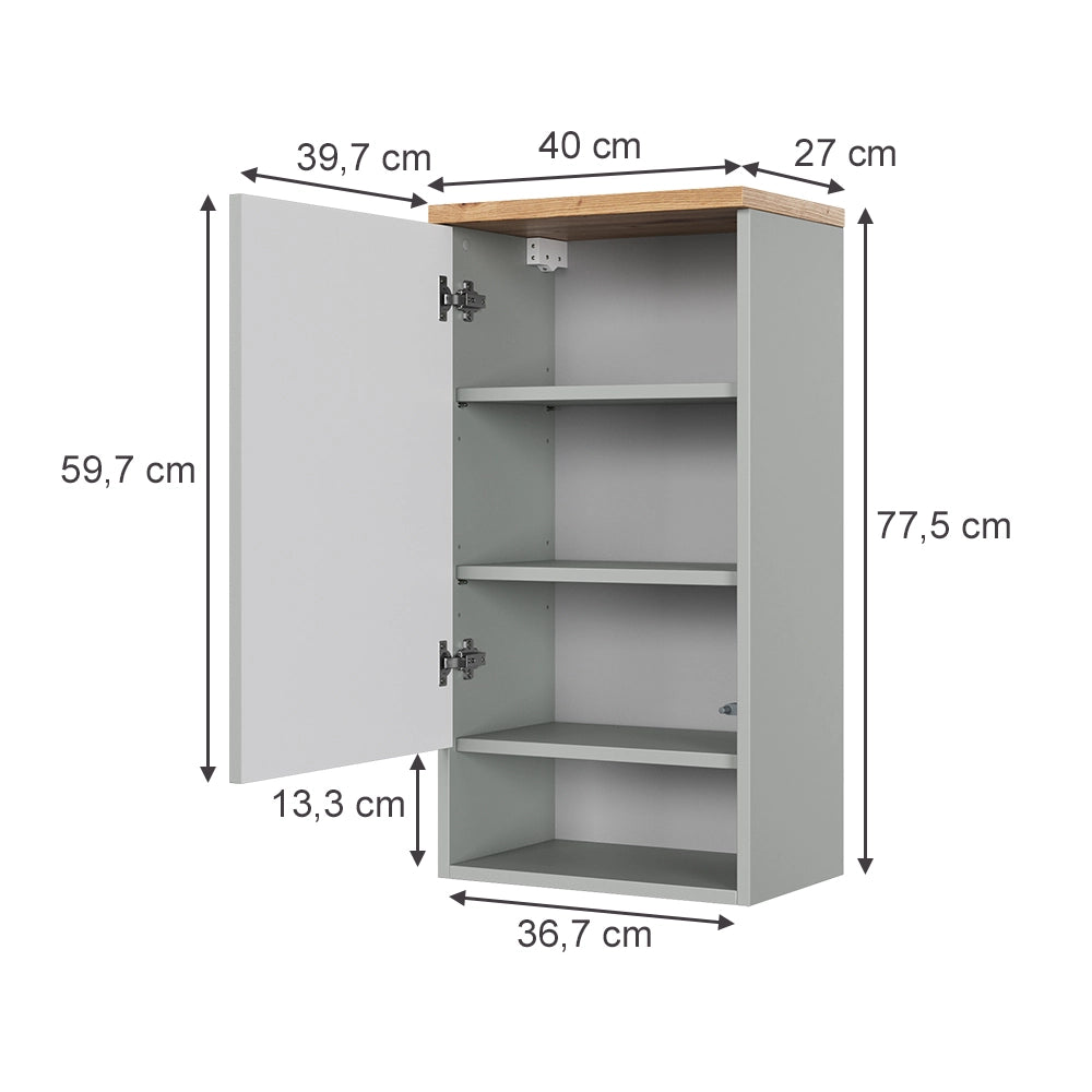 Vicco mobile bagno Grigio/Artisan 40 x 77.5 cm