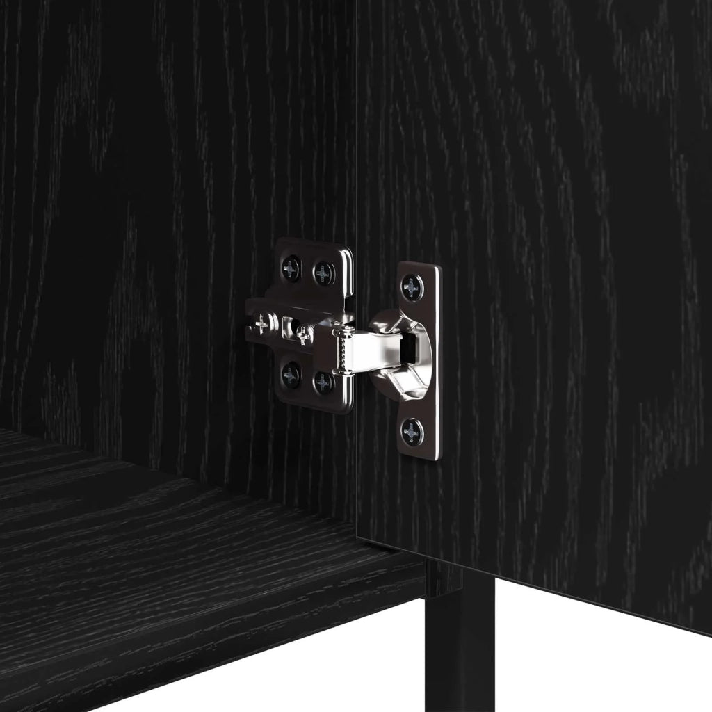 Armadio da Notte Rovere Nero 40 x 42 x 60 cm Legno multistrato 881836