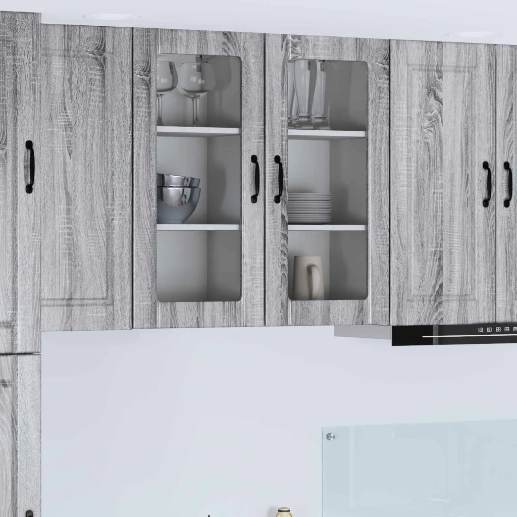 Mobile da cucina con lo scaffale-Armadio da cucina Grigio Sonoma 40 x 31 x 80 cm 653394