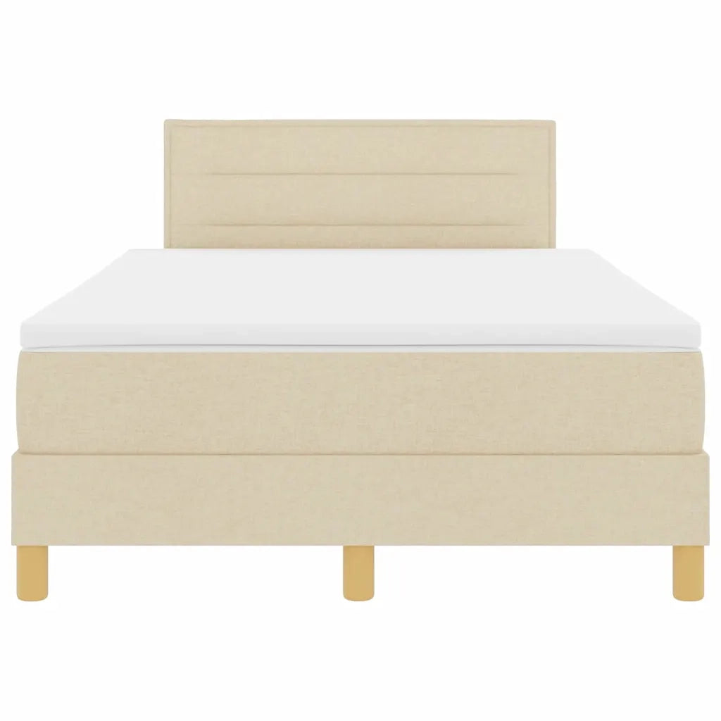 Letto a molle con cuscino Crema 120 x 190 cm Tessuto 3338830
