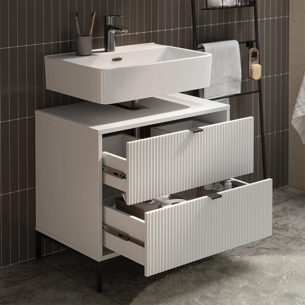 Vicco Set di mobili da bagno Bianco 2 parti