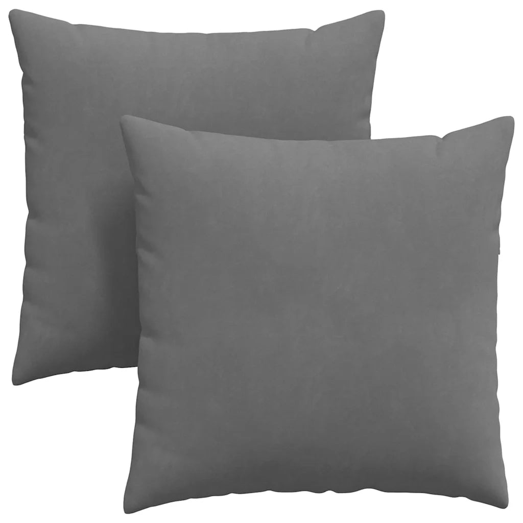 Cuscini da Divano 2 pz-Set di 2 Cuscini per Sofa Grigio scuro 60 x 60 cm Tessuto 933972