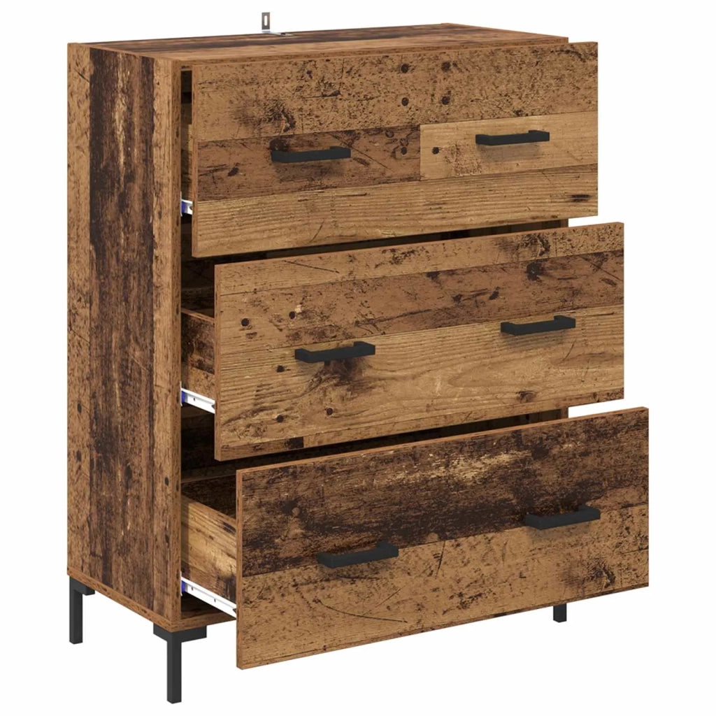 Credenza | Madia | Buffet da pranzo | Armadio da pranzo con cassetto Legno vecchio 69,5 x 34 x 90 cm