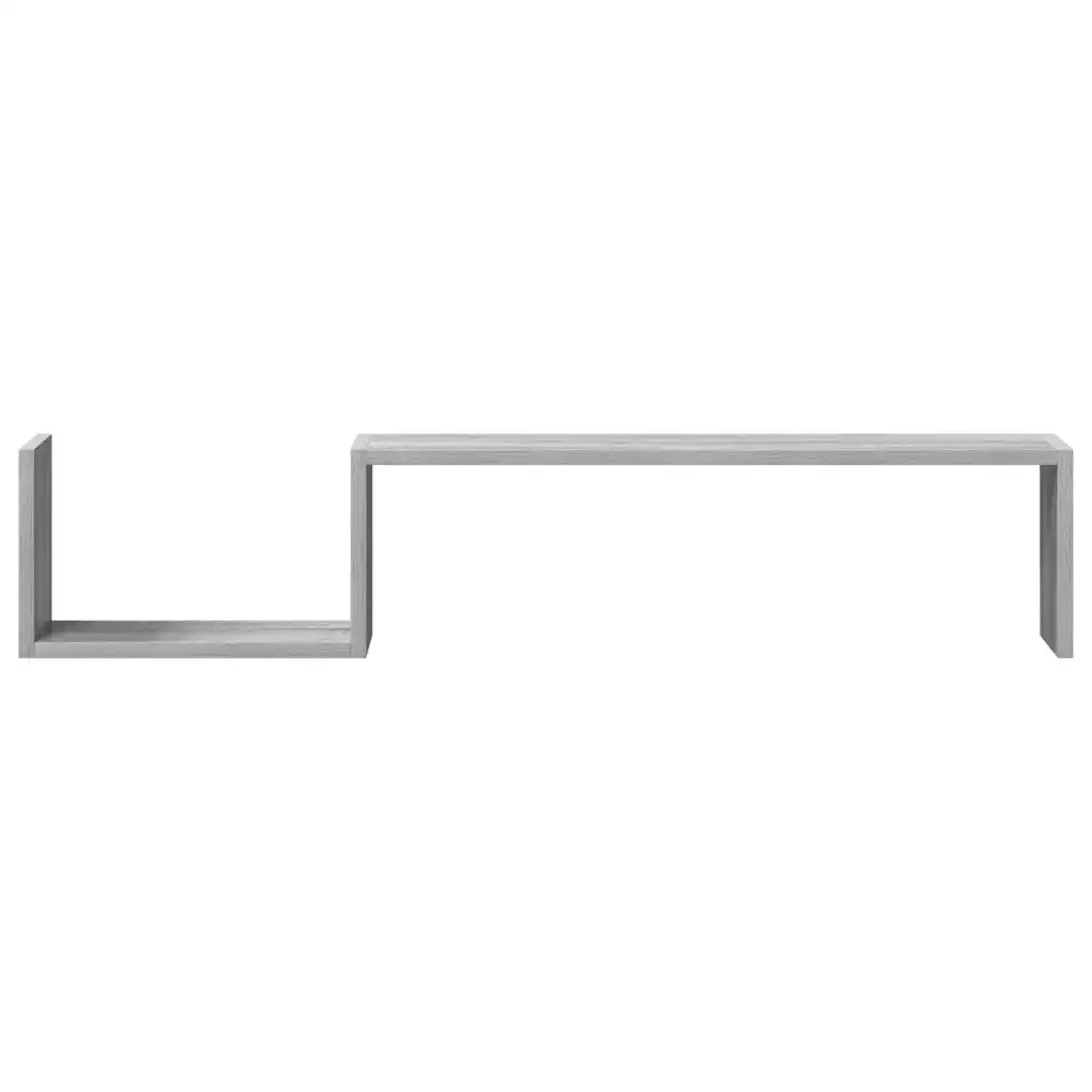 Scaffali da Parete 2 pz Grigio Sonoma 100x15x20 cm Multistrato 815934