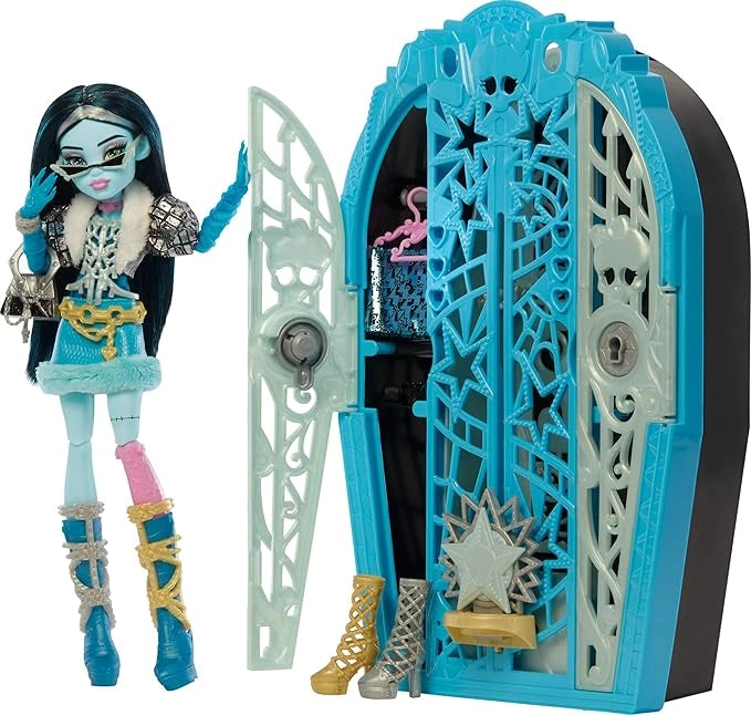 Monster High Segreti da Brivido - Frankie Stein I Misteri di Hauntlywood, bambola con abiti, guardaroba e 19 accessori g