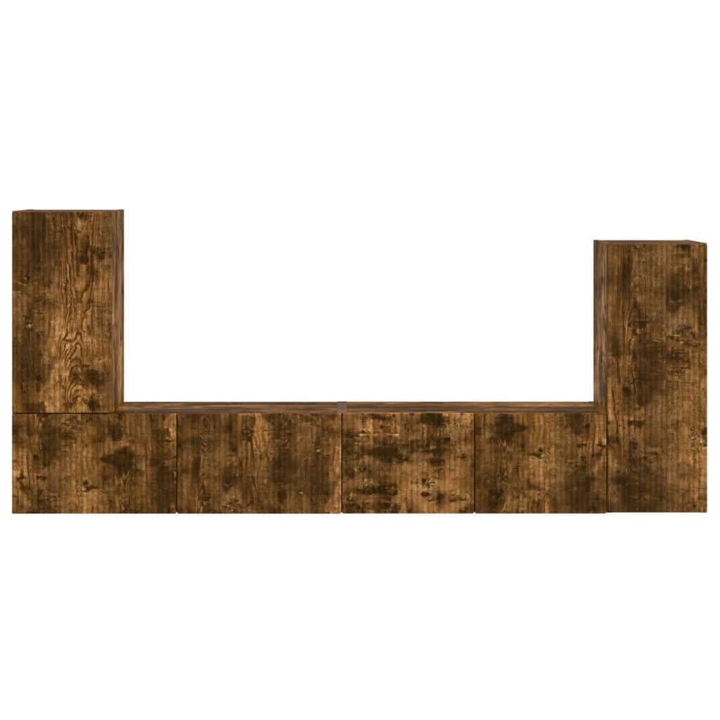 Set mobile TV 4 pcs Rovere fumé Legno multistrato
