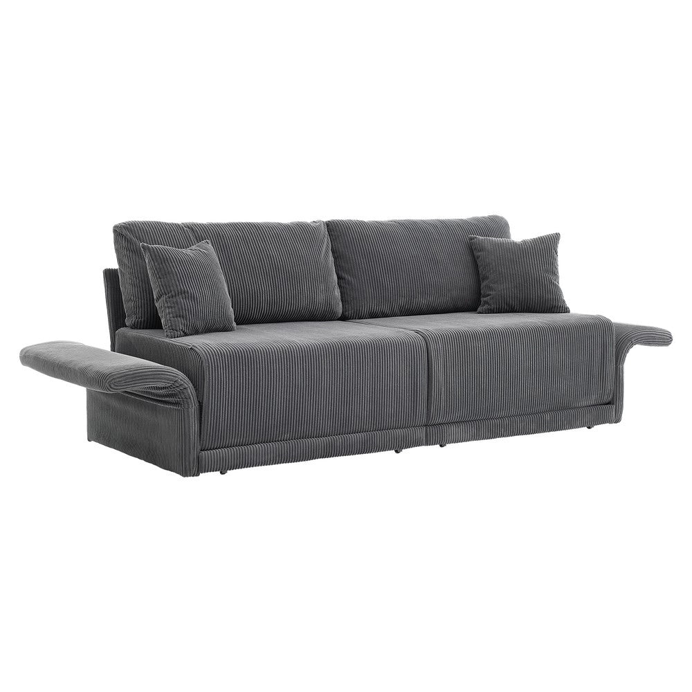 Divano letto ¨C Minimal ¨C tessuto grigio, estraibile 2 posti 140x200cm