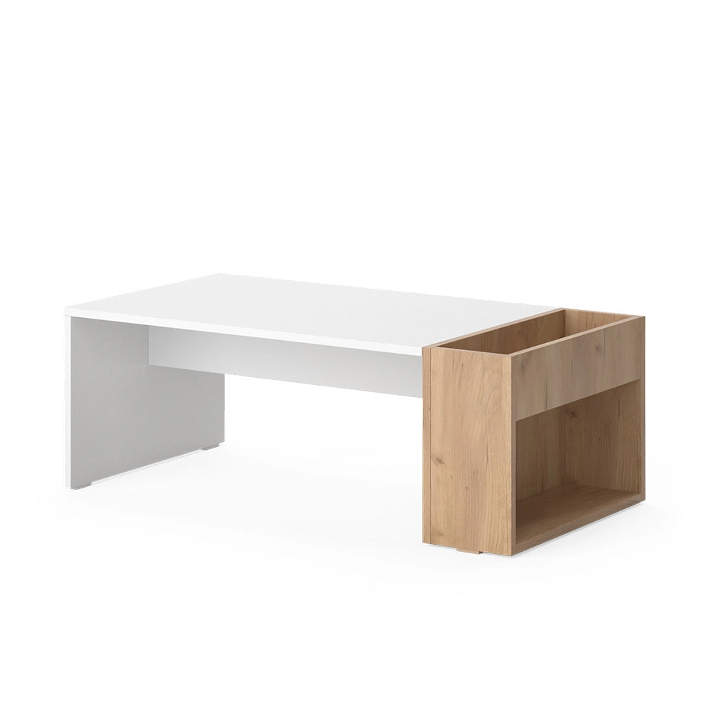 Vicco Tavolino da salotto Rovere bianco/dorato 95 x 49.4 cm