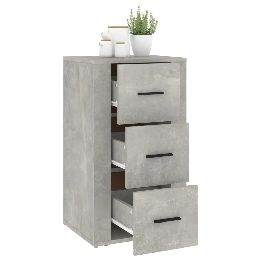 Credenza Grigio Cemento 40x33x70 cm in Legno Multistrato 819424