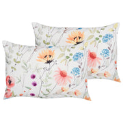 Set di 2 cuscini da giardino per esterni  tessuto di poliestere multicolore con motivo floreale 40 x 60 cm esterno giardino