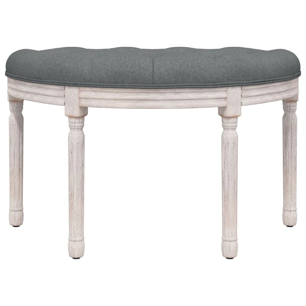 Panca mobile per camera da letto 81,5 x 41 x 49 cm tessuto grigio scuro 02_0010660
