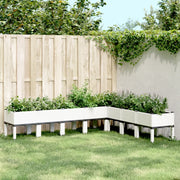Fioriera da Giardino con Gambe Bianca 200x160x42 cm in PPcod mxl 115380