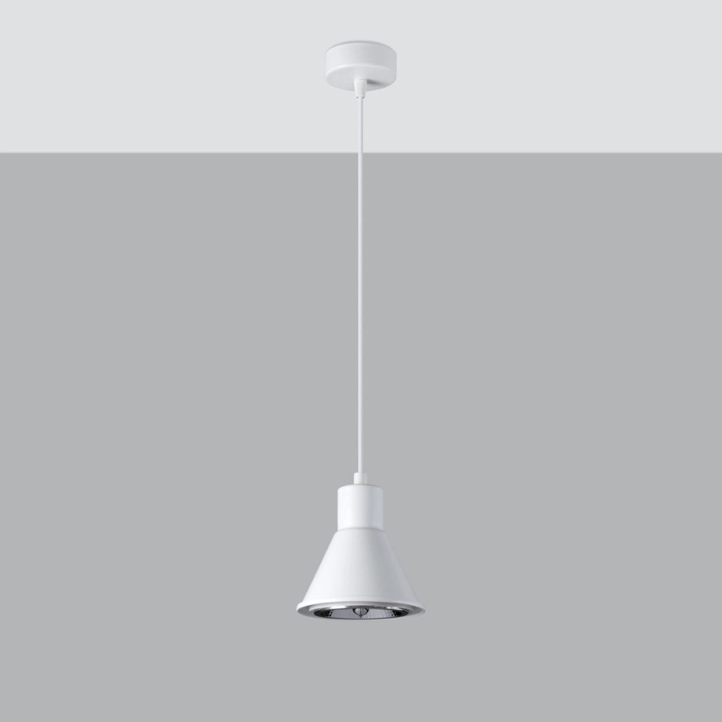 Lampada a sospensione SAFIRA 1 bianca ES111 Pure Lume
