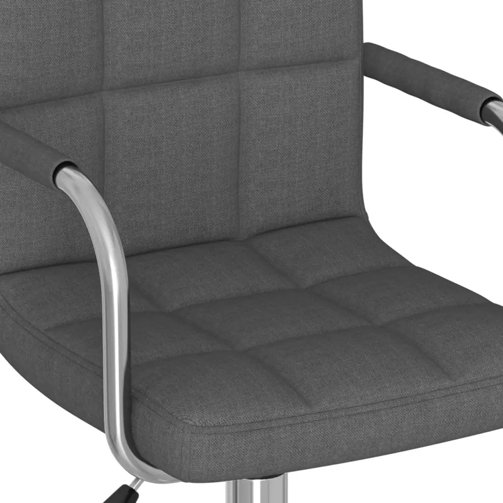 Sedia da Ufficio | Sedia da Gaming Girevole Grigio Scuro in Tessuto
