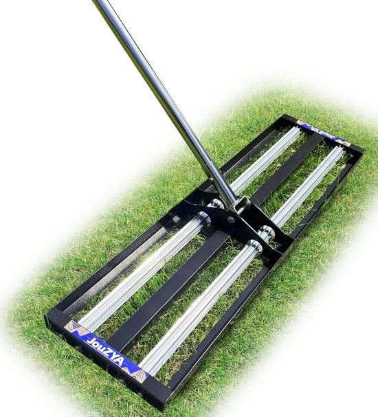 Egalizzatore di prato - Distributore di sabbia - Esecuzione di giardinaggio - Egalizzatore di prato - Topdressing - Distribuzione di sabbia - Giardinaggio - Egalizzazione del prato - In acciaio inossidabile - Ergonomico