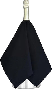 Sistema di raffreddamento per vino per catering - Fazzoletti di poliestere con foro circolare a media apertura - 54 cm - Nero