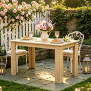 Tavolo da pranzo per 4-6 persone in truciolato effetto rovere, moderno, per cucina e soggiorno, 120 × 69 × 75 cm